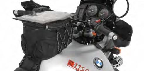 Mudguard flap, tank bag BMW R850/1100/1150GS 359 Tank bag for BMW R80-R1150GS The further development of our proven tank bag for the BMW R11xx GS models now offers an additional reflective elastic