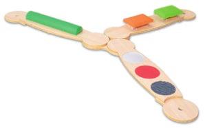 Each balance board measures 96 x 20cm, and the 3-way linking island measures 39 x 37cm.