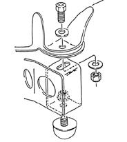 14) Insert tapered spindle sleeve with small end going downward, install 5/8 x 2-1/2 hex bolt and 5/8 lock nut as shown in ILLUSTRATION 8.
