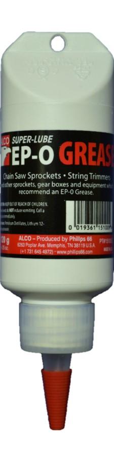 ALCO S SUPER-LUBE EP-O GREASE Back Label 120 g PART #15100 SUPER-LUBE EP-O GREASE is a high quality lithium grease containing conventional non-lead Anti-Wear