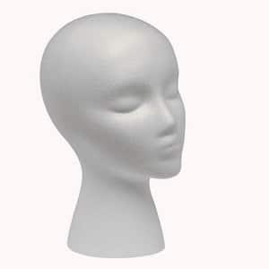 Styro Head - Female $9.21 (DIS-768W10X) Female Styrofoam head. 11" tall $7.