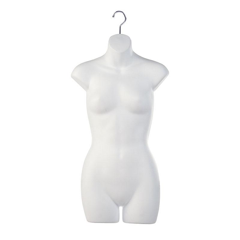 53 (DIS-1/2BUST) Color:White, Black Half Round Torso-Ladies Womens. Injection Molded Plastic.