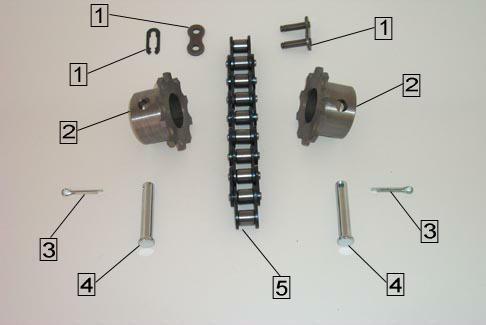 CHAIN COUPLER ASSEMBLY ITEM PART # QTY.