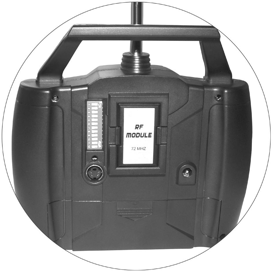 Transmitter Features 4-CH Transmitter features: 1. The panel is easy to operate with multistage electricity indication. 2. The shape design accords with the ergonomics. 3.
