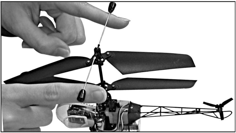 Fig. 7 Fig. 8 Battery pack location Swashplate Adjustment Flybar Tail truss 1. Swashplate check.