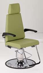 The J-II chair is available in either a manual pump base or a motorized lift