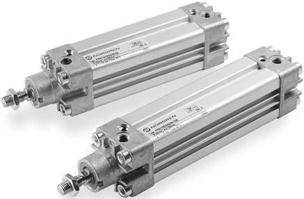 Profile cylinders conforms to ISO 15552 Non-magnetic and magnetic piston Double acting Ø 32 to 125 mm High performance, stability and reliability M/50 switches can be mounted flush with the profile