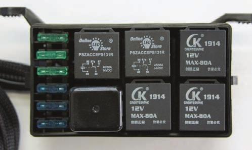 system shown Fuse 2 Fuse 6 Relay 6 Relay 2 Relay 1 NOTE: All circuits are capable of 30A each.