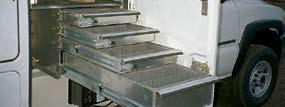Automotive single tailgate - 10 height. Tail Shelf Increases length of bed floor for aerial applications.
