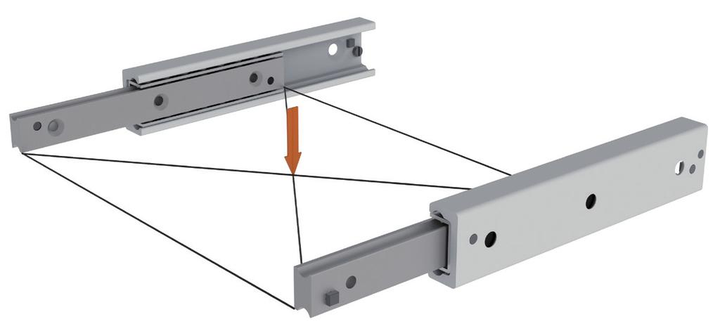 Semi-telescopic rails LST Semi-telescopic rails LST of Nadella allow the partial extraction of the slider which escape for more than half its length from the edge of the rail, while maintaining a