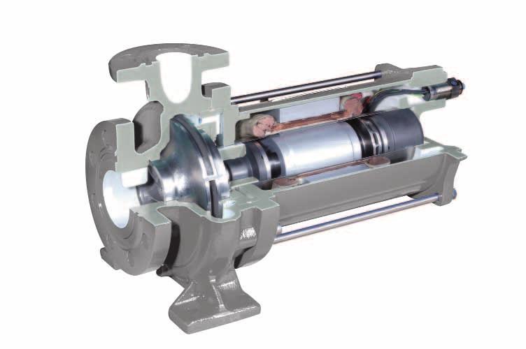 PUMP SERIES CNF Operation The partial flow for cooling the motor and lubricating the slide bearings is separated through a ring filter and, after having passed through the motor, is carried back