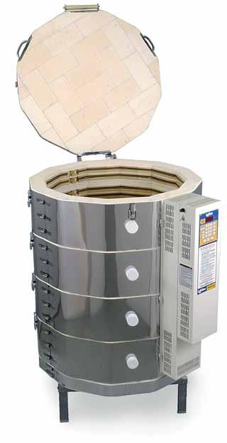 equad-pro KILNS Super-Duty High Production Kilns Features & Benefits Cone 10 2350 F 1290 C - with extra power with branch fusing for high production and dense loads Quad element system (fours rows of