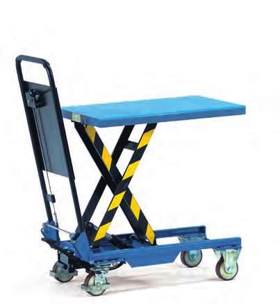 L I F T I N G TA B L E C A R T S 143 6831 6833 6834 6835 6832 6836 6837 Lifting table carts Sectional steel/steel plate construction, powder coated blue RAL 5007.