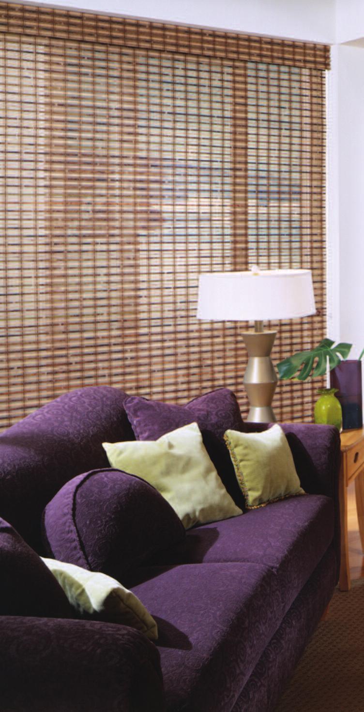 Index G1 Pictured on Tabbed Divider: Melhanna Woven Wood Shade pattern Bacopa, color #4030W Amber Master Index Price Charts 1-3 Price Charts 4-6 Styles and Options Compatibilty Chart Product