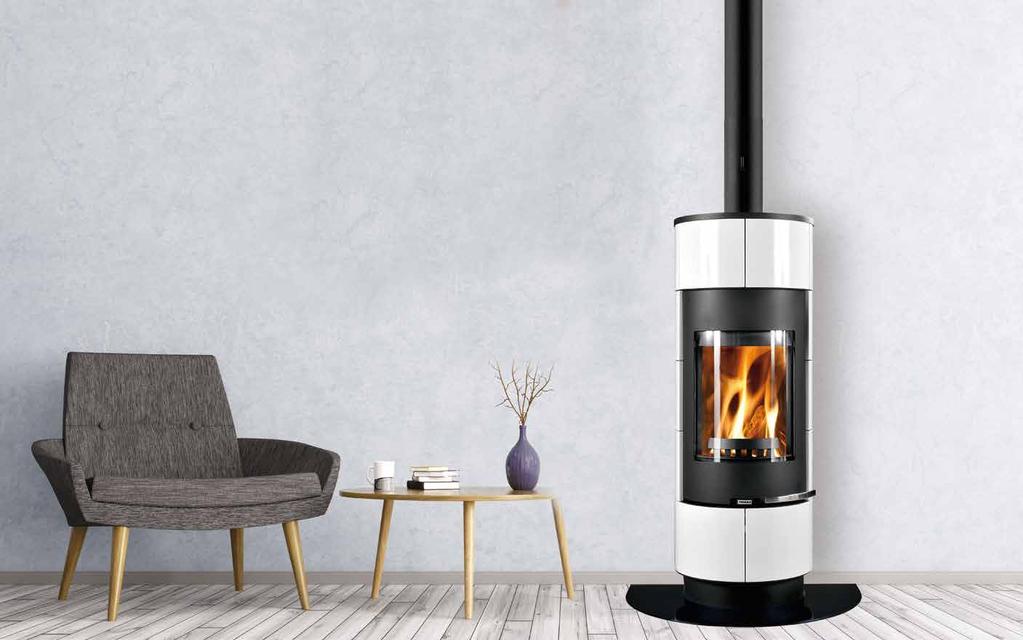 Cadiz The CADIZ Ceramic is a cylindrical woodburner with a large curved door to enjoy the flames from all areas of your room.