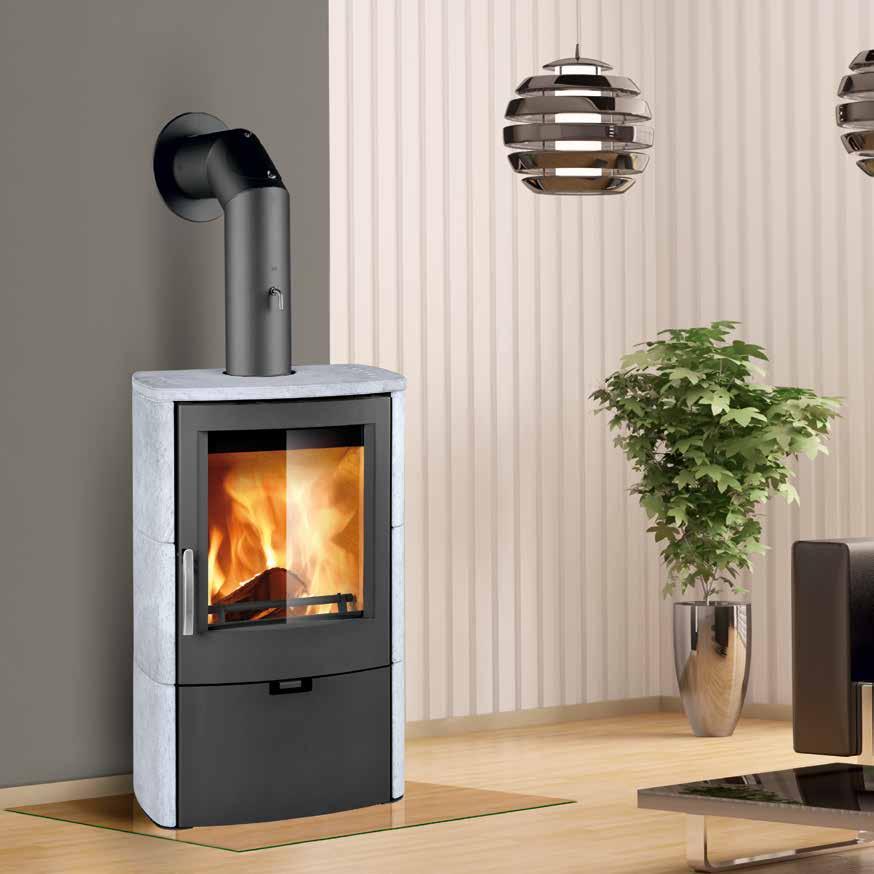 Falun A stylish and efficient freestanding stove with good sized viewing window and a storage drawer to keep the hearth less cluttered.