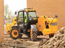 A JCB Construction Loadall is extremely manoeuvrable making it easy to operate in confined spaces; the compact wheelbase and large steering lock angles save you valuable travel time on site.
