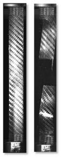 The tensile tests were performed at layers of the GFRP and CFRP with comparable thickness to the layers in the sandwich composite (Figure 11 and Figure 12).