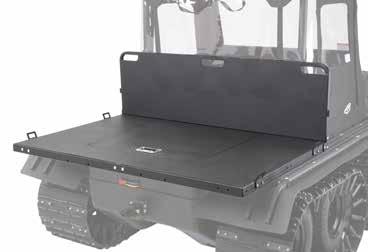 ADDITIONAL UPGRADES FLATBED DECK STORAGE COVER Bolts directly to the main chassis with secondary