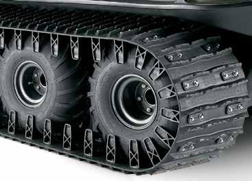 Lightweight durable construction and low rolling resistance ensures smooth, quiet operation in difficult terrain conditions. Available with or without axle extensions.