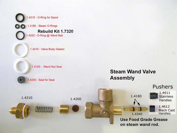 Parts Kits 1.2442 Valve Replacement Kit, Hot Water Tap, Skinner to Parker Valve (new tube is included in kit) 1.