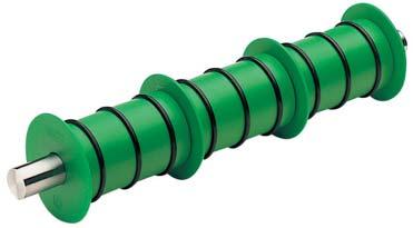 LOW NOISE ROLLER Characteristics: - Reduced noise level. - Very low friction coefficient. - No liquid absorption.
