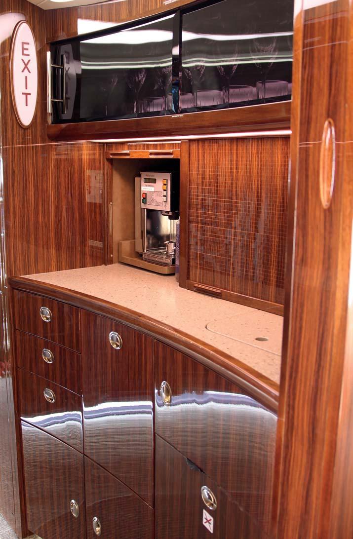 RH GALLEY DESCRIPTION Upper Cabinet Section Crystal storage area, accessible via two (2) synthetic glass sliding doors.