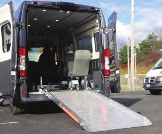 Simply roll to the lift for removal or keep in the van and move to another spot to make room for wheelchairs.