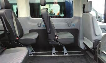 people in wheelchairs with comfort and safety. Transit Wheelchair Van can be upfit with a traditional fixed seating layout, or with SmartFloor for maximum flexibility.