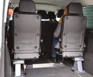 Optional third row Tip & Fold seats are available for the Metris WAV.