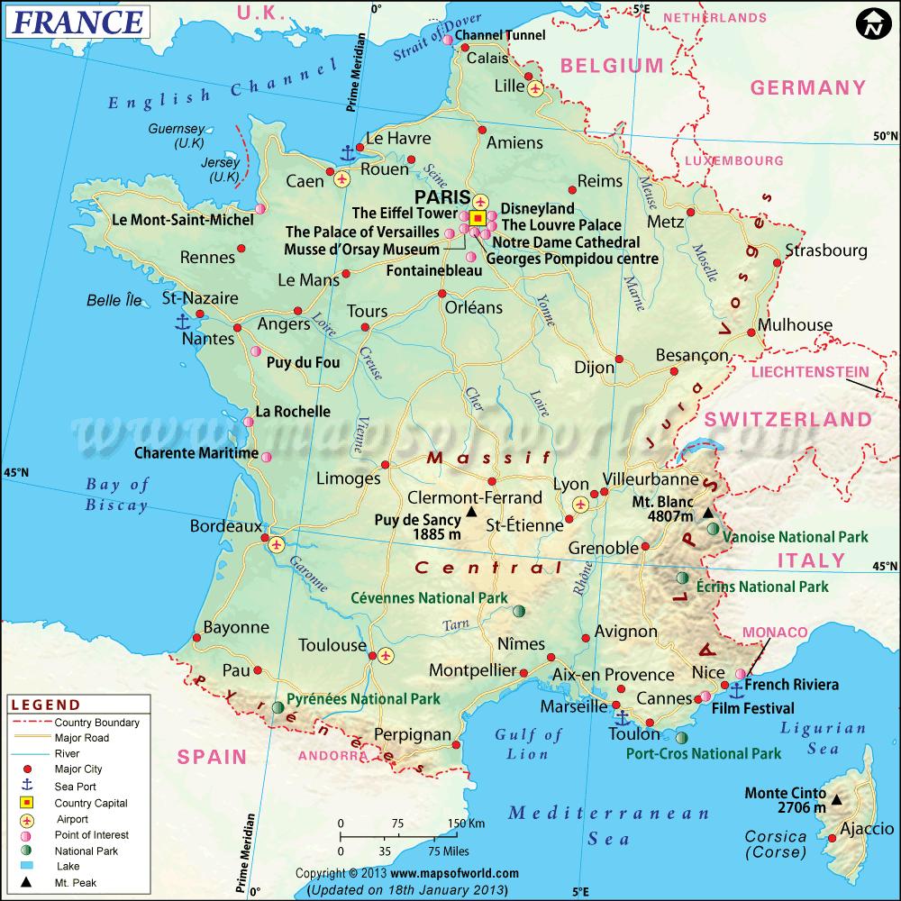 Market Brief on France March 2017 France is located at the western side of the European continent. It is bounded by the English Channel in the north and northwest.