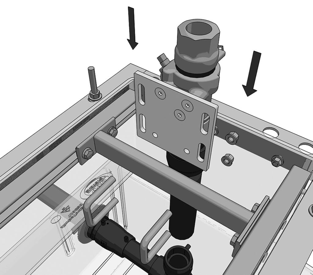 Measure length of shear valve assembly from shear plane to end of transition spigot, L S.