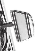 The mirror-chrome finish over the knurled surface scatters light to grab the attention of fellow riders.