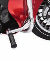 The mounting clamp firmly grips the engine guard and the locking design secures the peg at the desired angle.