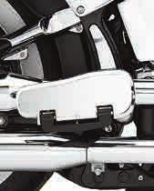 Fits 86-later Touring (except Trike), 00-later Softail and 06-later Dyna models equipped with passenger footboard supports. 50807-08 Chrome. 50810-08 Gloss Black.