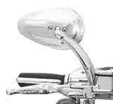 Design complements the available Tribal Collection hand grips, footpegs and foot controls. Fits 82-later models (except VRSCF and XL1200X mounted below the handlebars). 92410-09 Chrome.