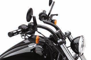 REDUCED REACH HANDLEBAR FXSB SOFTAIL Shaped to provide the ideal balance of pull back and width, this chrome-plated bar places riders closer to the controls for a comfortable upright riding position.