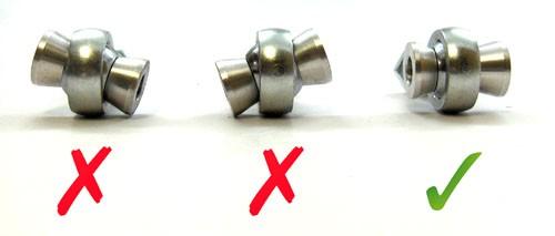 The rod end (heim joint) will thread out about 2/3 the length of the adjuster. Note also the maximum adjustment limits shown in the picture.