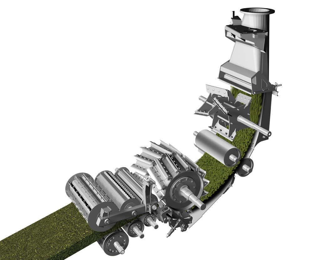 Consisting of a spring-loaded floor beneath the cutterhead and a spring-loaded plate in crop accelerator housing, VariStream ensures blockage-free and smooth operation, even when the flow of crop is