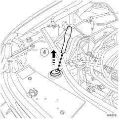 a Remove: - the injector rail protector (see 13B, Diesel injection, Injector rail: Removal - Refitting, page 13B- 25), - the air resonator (see 12A, Fuel mixture, Air resonator: Removal - Refitting,