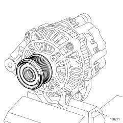 STARTING - CHARGING Alternator pulley: Removal - Refitting 16A K4M