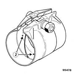 EXHAUST Exhaust: Precautions for the repair 19B Exhaust sleeve with 1 bolt Note: If necessary, use a component jack to lift and hold the heavy and bulky components of the exhaust system.