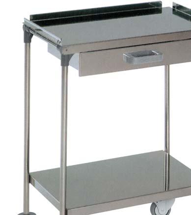 INSTRUMENTAL TABLES AUXILIARY TABLES Upper shelf with rim (models H15 and H25) Model H19 with removable tray Lower