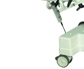 The armchair is equiped with 3 motors, which can be easily actuated by the pa ent or the medical staff.