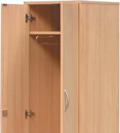 WARDROBE Wardrobe which includes an upper space for objects, a coat rack