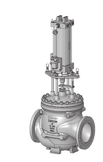 T 8075 EN Type 3591 Globe Valve ANSI version Application Matenance-friendly cage valve for process engeerg applications with high dustrial requirements Valve size NPS 10 to 32 Pressure ratg to 900