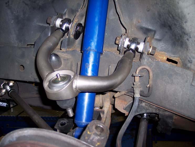 1967-1976 Dodge Demon CENTER HEIM JOINTS WITH SPACERS Note: Picture is of Driver side 10. Perform this procedure to the other side and the installation is complete.