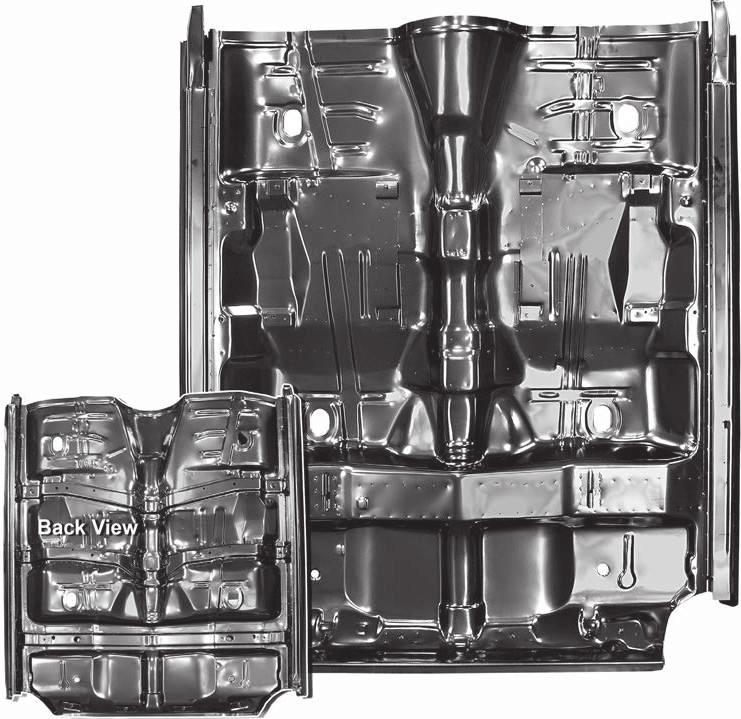 Floor Pans & Components 1970-72 1047F 1461YA 1461ZB 1461X 1462YA 1970-72 A Body Complete Floor Pan With Rocker Panels Includes Front, Center & Rear Under Floor Pan Supports, Rear Seat Floor Pan And