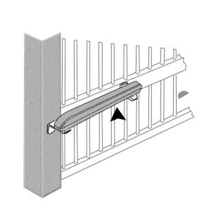11. In order to remove your operator arm from the gate mounting bracket for marking and drilling, the manual release key will need to be turned counter clockwise for 2 turns.