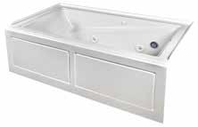 24 B L 9024L/9024R 60 x 32 x 21-1/2 (skirted) 9008 9108 66 x 36 x 24 9208 D 9022 One person tub 9122 66 x 42 x 24 Alcove tub (skirted) 9222 D Left or right hand end drain 9010 Ten jets (whirlpool)